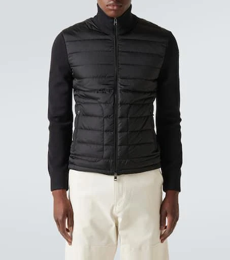 商品Moncler|Maglia羽绒拼接羊毛混纺夹克,价格¥9301,第3张图片详细描述