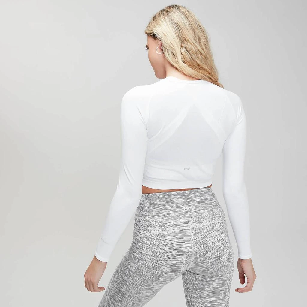 商品Myprotein|MP Women's Shape Seamless Ultra Long Sleeve Crop Top - White,价格¥150,第2张图片详细描述