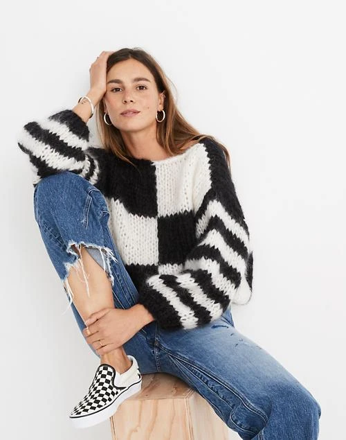 商品Madewell|Madewell x Maiami Checker Big Sweater,价格¥2376,第1张图片