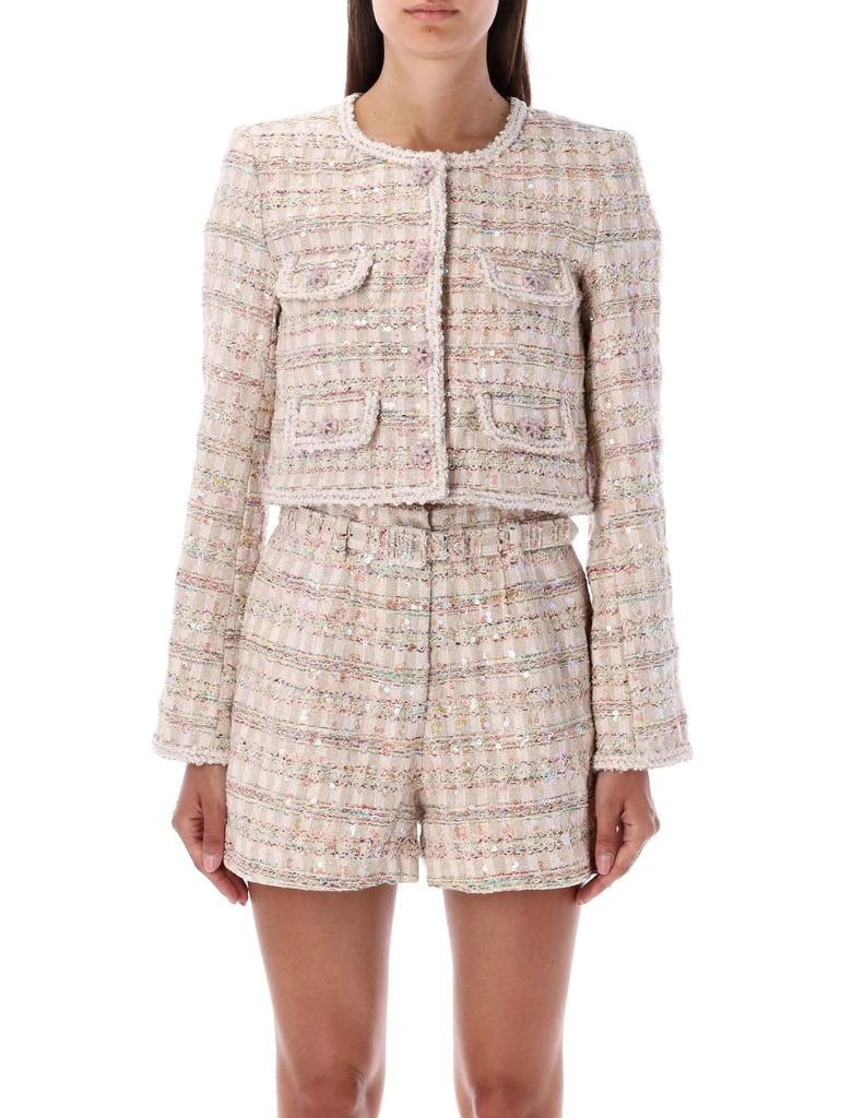 商品Self Portrait|Self-Portrait Boucle Sequinned Jacket,价格¥4560,第1张图片