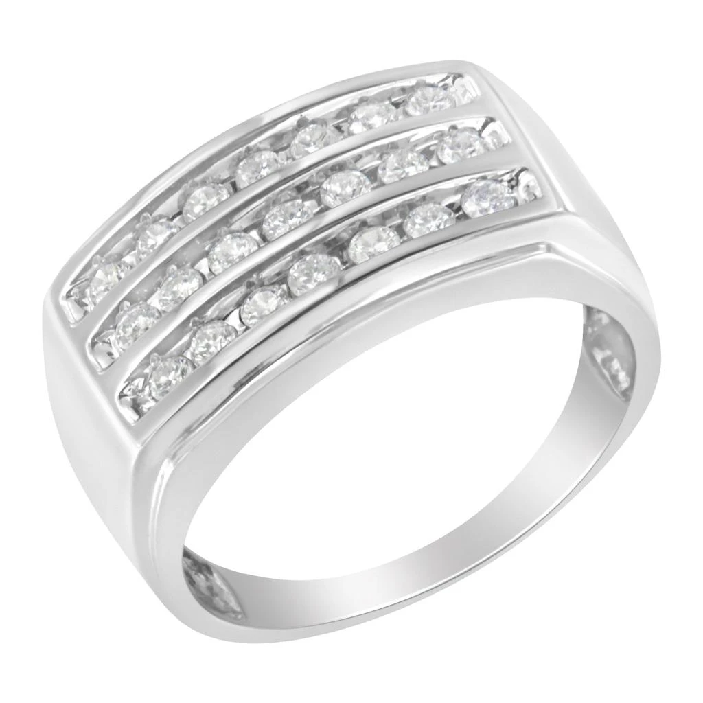 商品Haus of Brilliance|14K White Gold Men's Diamond Channel Set Band Ring,价格¥23482,第3张图片详细描述