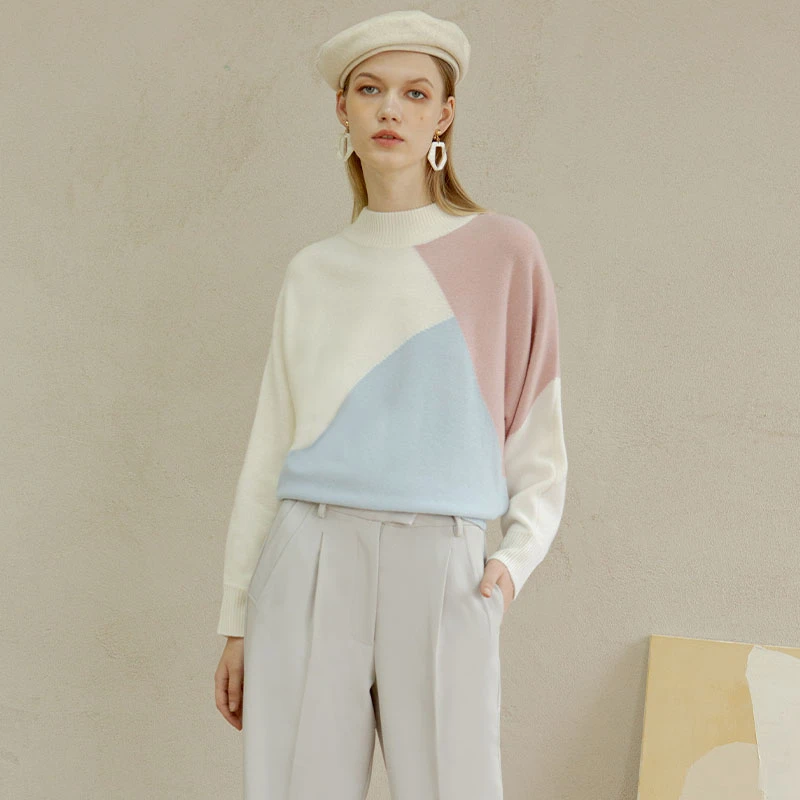 商品[国内直发] Petite Studio NYC|Astrid Wool Sweater - Colorblock | Astrid羊毛毛衣 - 拼色,价格¥1263,第1张图片