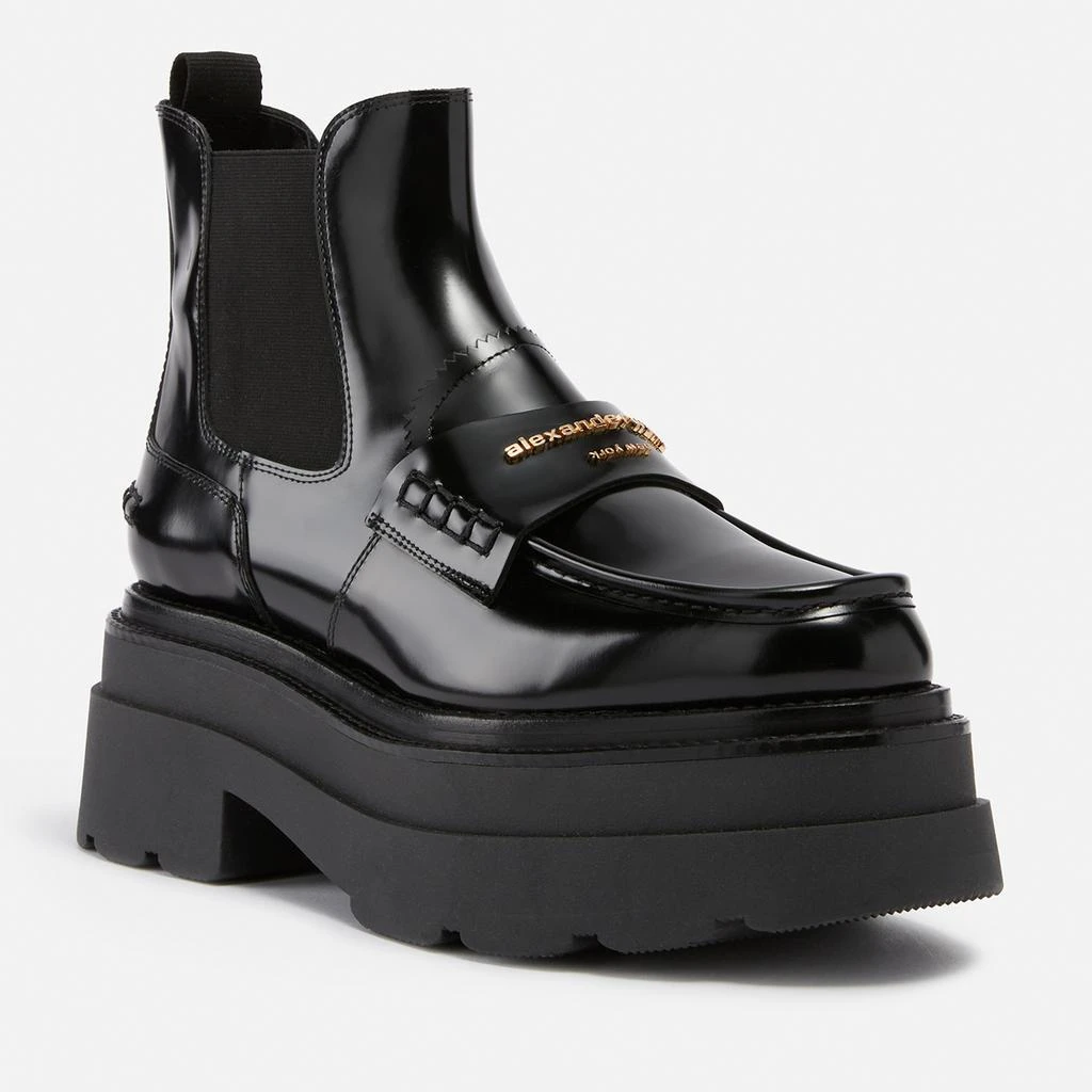商品Alexander Wang|Women's Carter Leather Platform Chelsea Boots - Black,价格¥3234,第2张图片详细描述