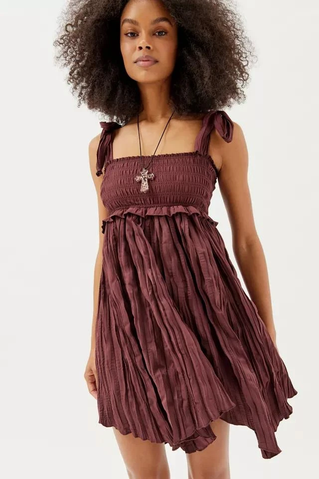 商品Urban Outfitters|UO Axel Smocked Mini Dress,价格¥222,第4张图片详细描述