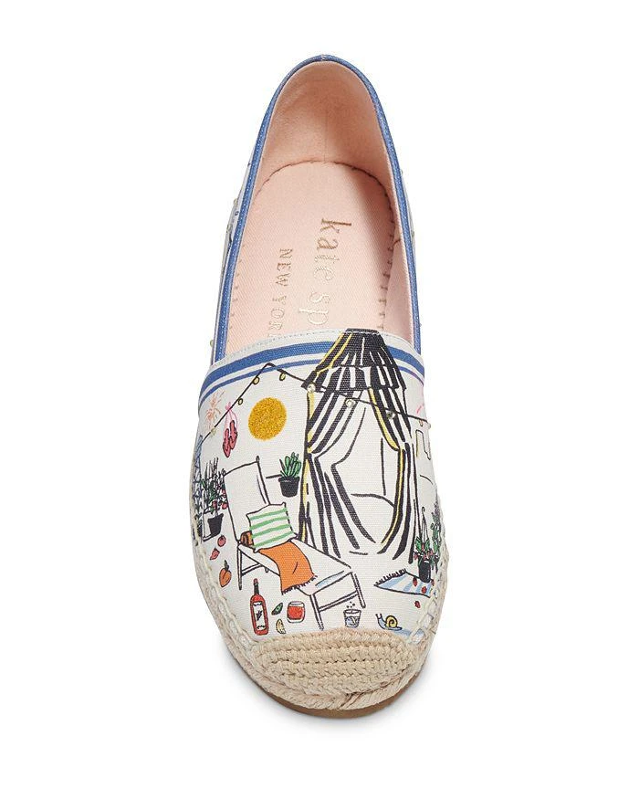 商品Kate Spade|Women's Rooftop Canvas Espadrille Flats,价格¥962,第4张图片详细描述