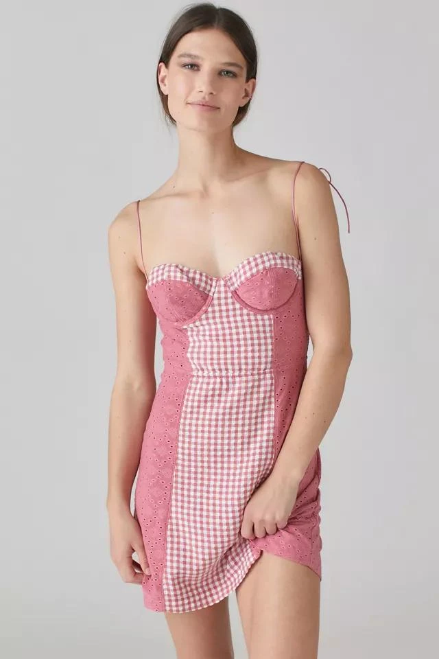 商品Urban Outfitters|UO Felicity Eyelet Bustier Mini Dress,价格¥234,第1张图片