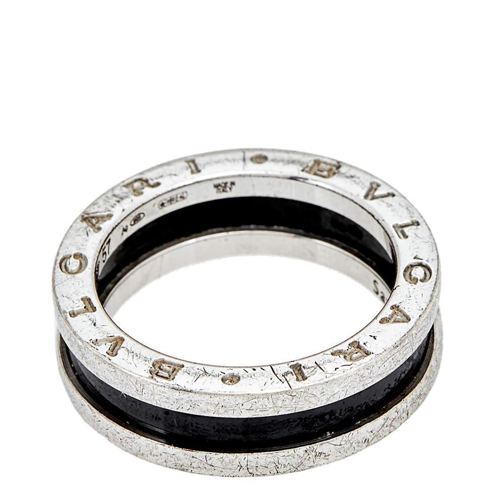 商品[二手商品] BVLGARI|Bvlgari B-zero1 Save the Children Sterling Silver Ceramic Ring EU 57,价格¥1801,第5张图片详细描述