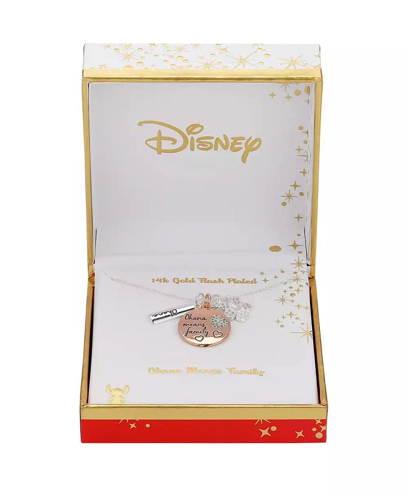 商品Disney|Cubic Zirconia Lilo Stitch Charm Necklace (0.01 ct. t.w.) in 14K Gold Flash Plated,价格¥153,第2张图片详细描述