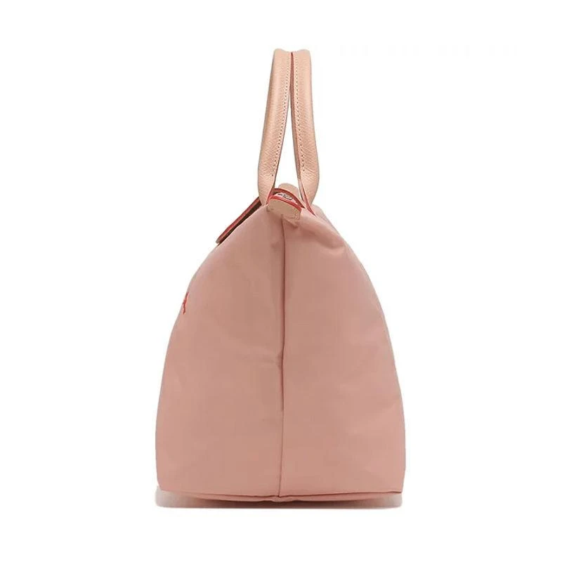 商品[国内直发] Longchamp|珑骧 女士Le Pliage Club系列中号粉色织物短柄可折叠手提包饺子包 28*30*20cm,价格¥572,第4张图片详细描述