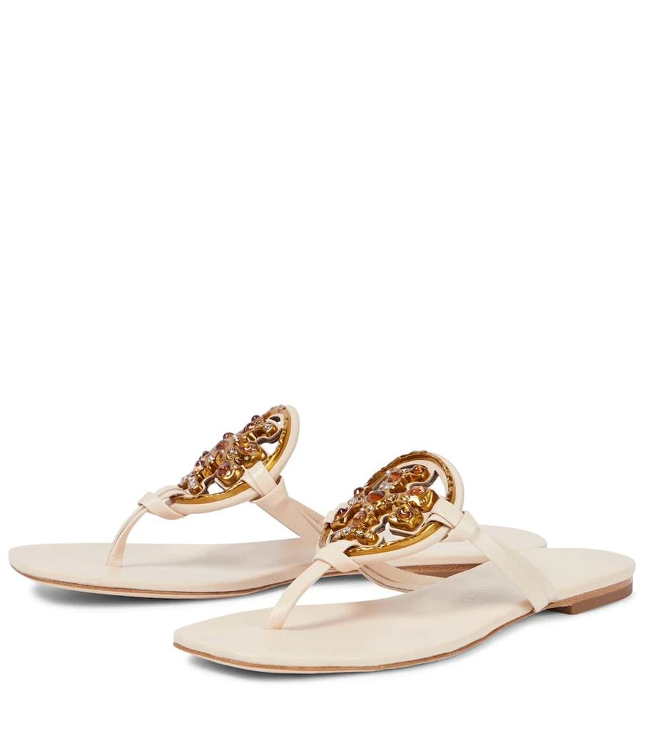 商品Tory Burch|Miller embellished leather sandals,价格¥1638,第5张图片详细描述