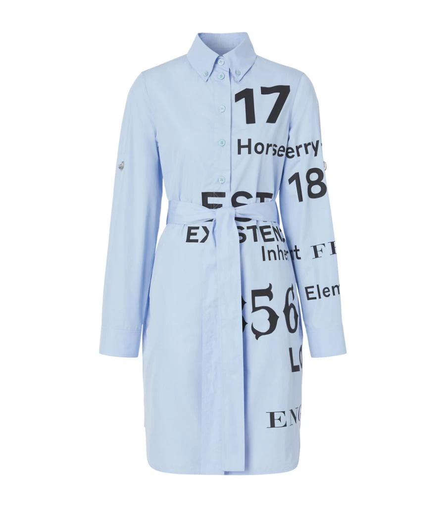 商品Burberry|Horseferry Print Shirt Dress,价格¥7187,第1张图片