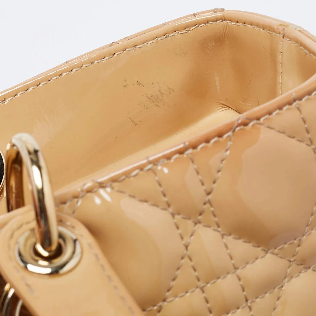 Dior Beige Cannage Patent Leather Large Lady Dior Tote 商品