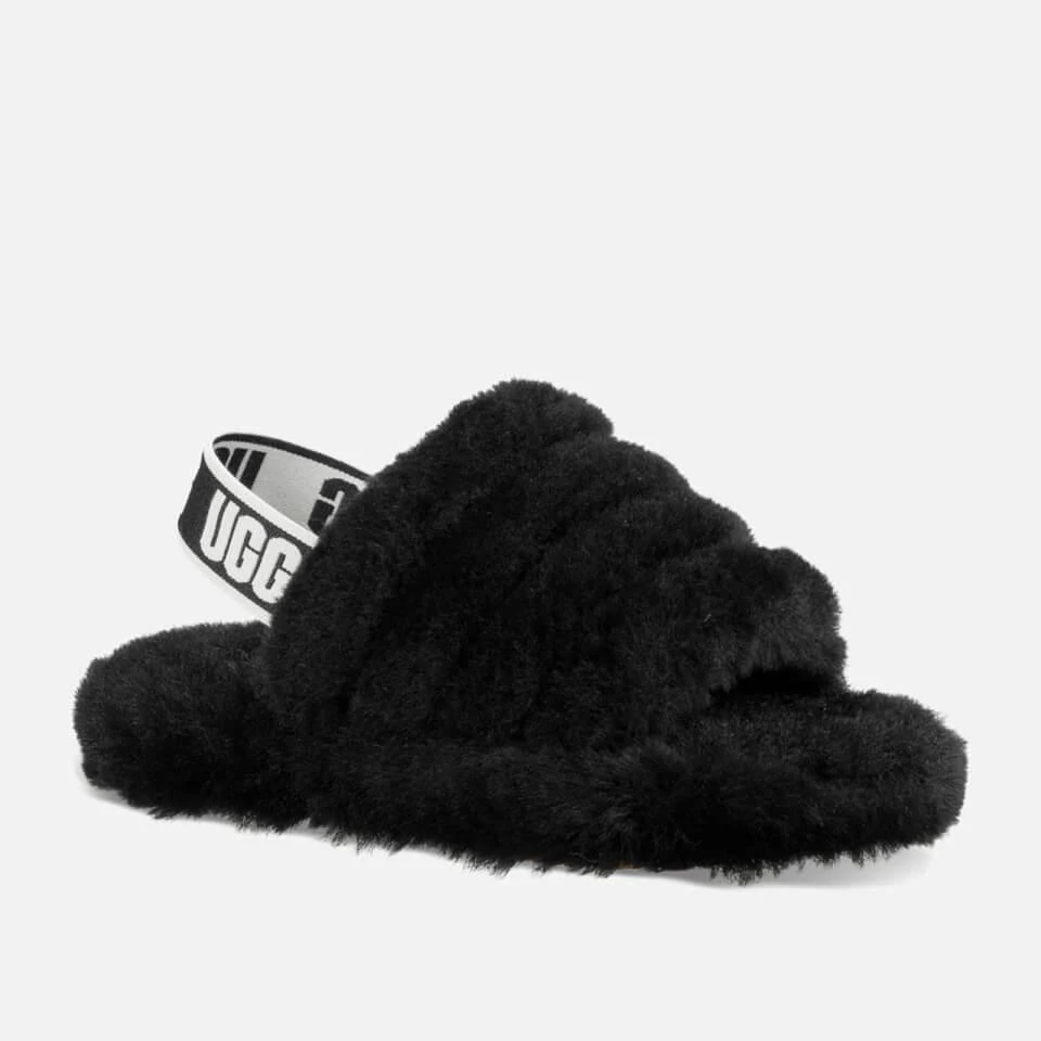 UGG KIDS' FLUFF YEAH SLIDE SLIPPERS - BLACK 商品