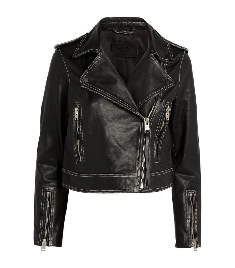 商品ALL SAINTS|Leather Ayra Biker Jacket,价格¥3605,第1张图片