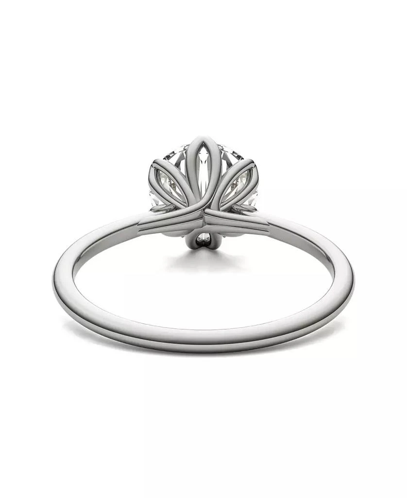 Moissanite Round Solitaire Ring (1-9/10 Carat Total Weight Diamond Equivalent) in 14K White Gold 商品