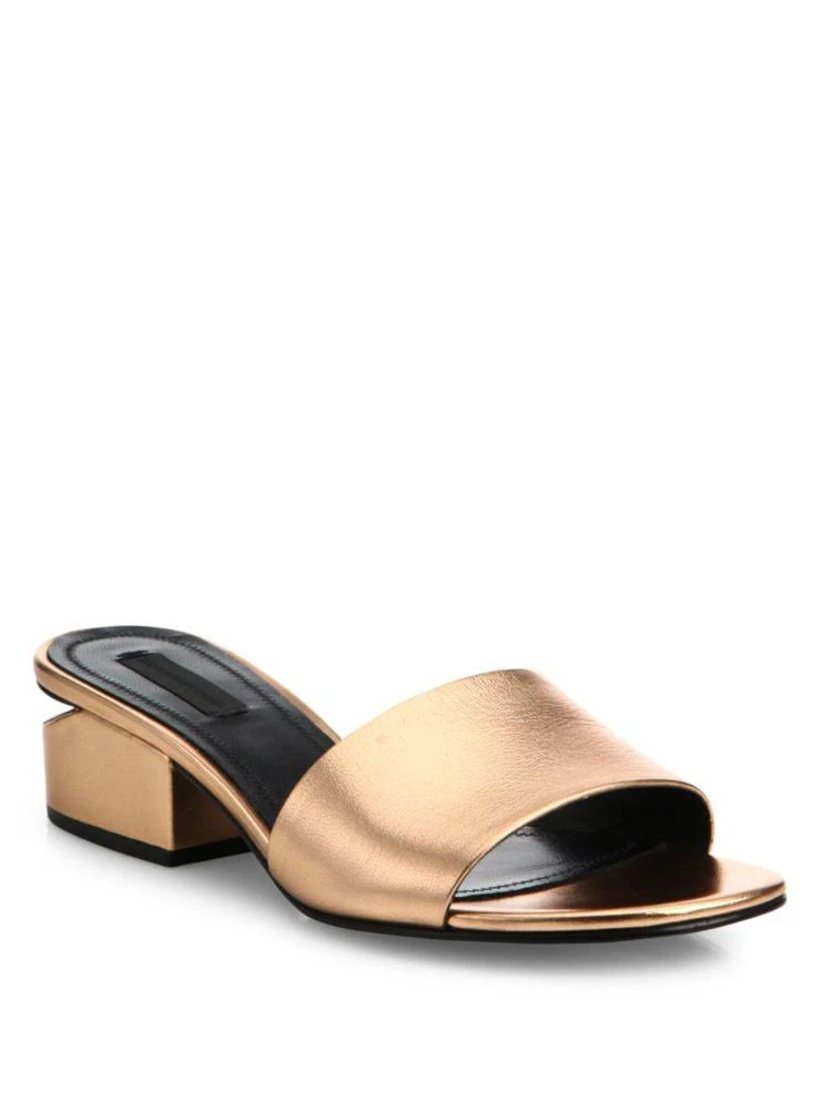 商品Alexander Wang|Lou Metallic Leather Sandals,价格¥1351,第1张图片