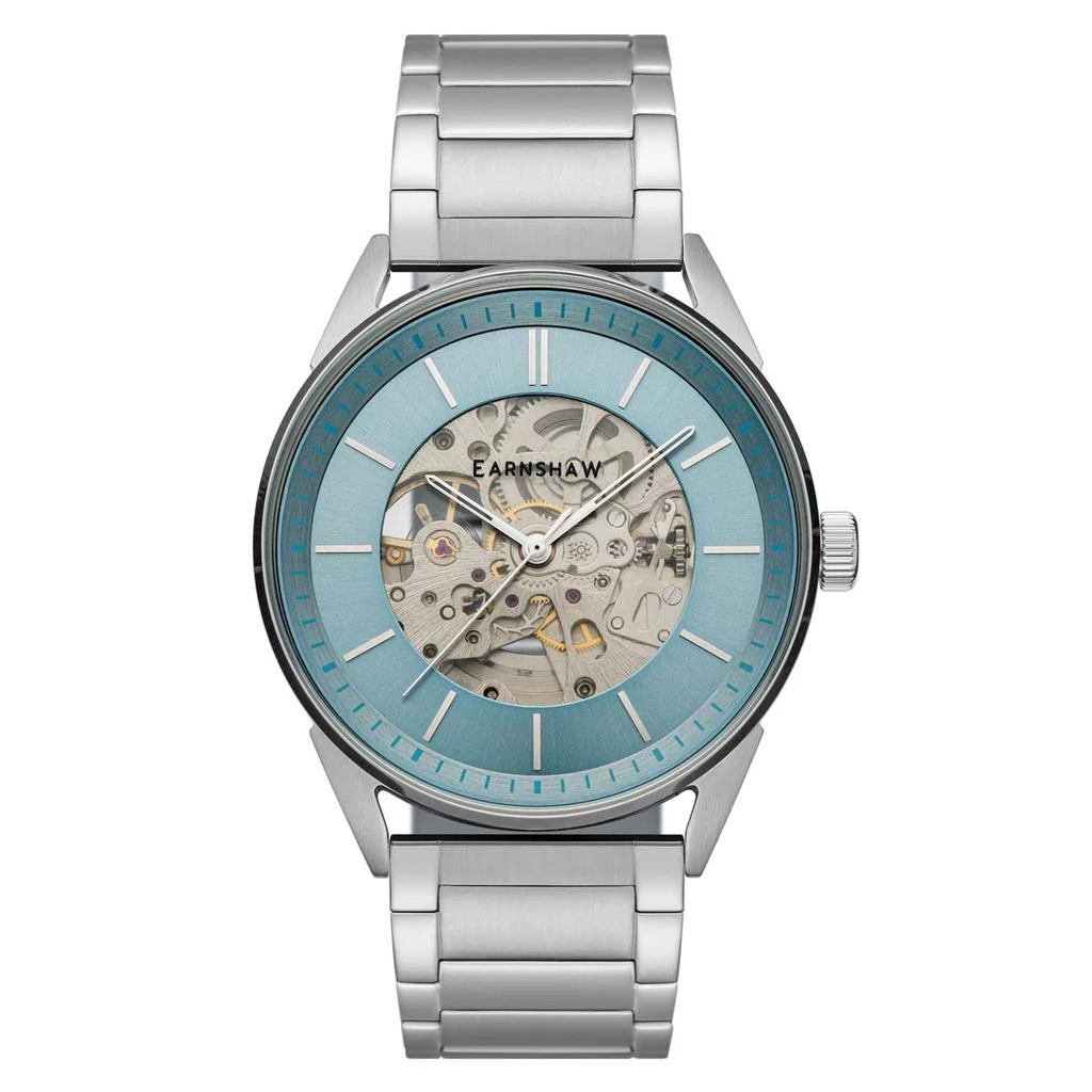 商品Thomas Earnshaw|Thomas Earnshaw Men's ES-8218-11 Bayshore Skeleton 42mm Blue Dial Steel Watch,价格¥575,第1张图片