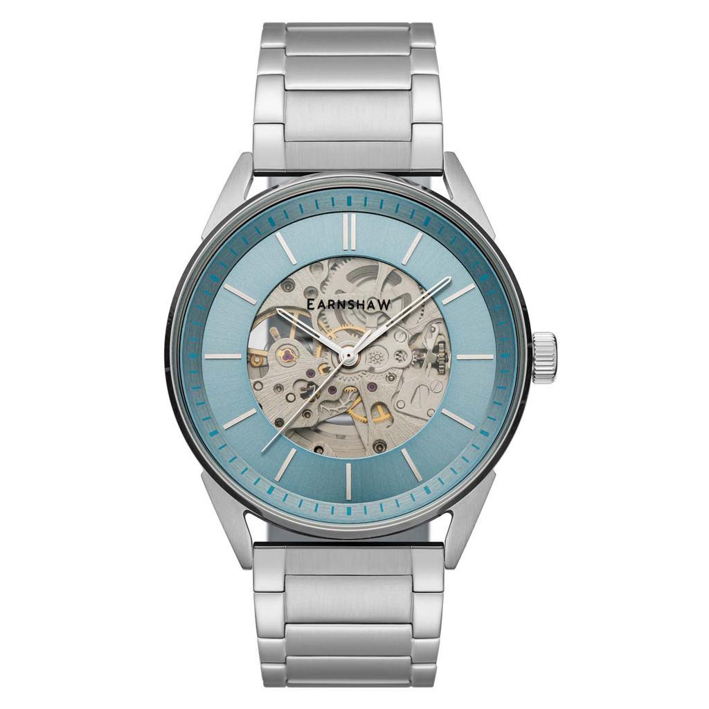 商品Thomas Earnshaw|Thomas Earnshaw Men's ES-8218-11 Bayshore Skeleton 42mm Blue Dial Steel Watch,价格¥794,第1张图片