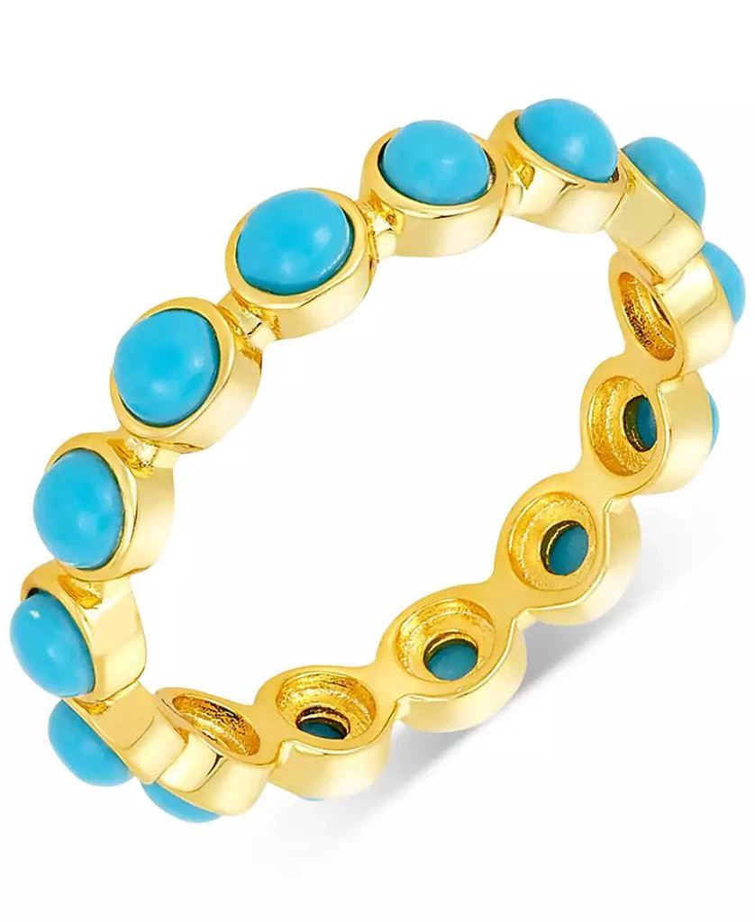 商品ADORNIA|14k Gold-Plated Bezeled Stone Eternity Ring,价格¥226,第1张图片