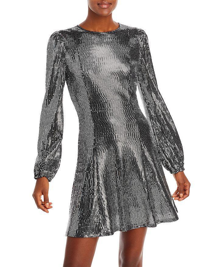 商品AQUA|Shine Long Puff Sleeve Mini Dress - 100% Exclusive,价格¥493,第3张图片详细描述
