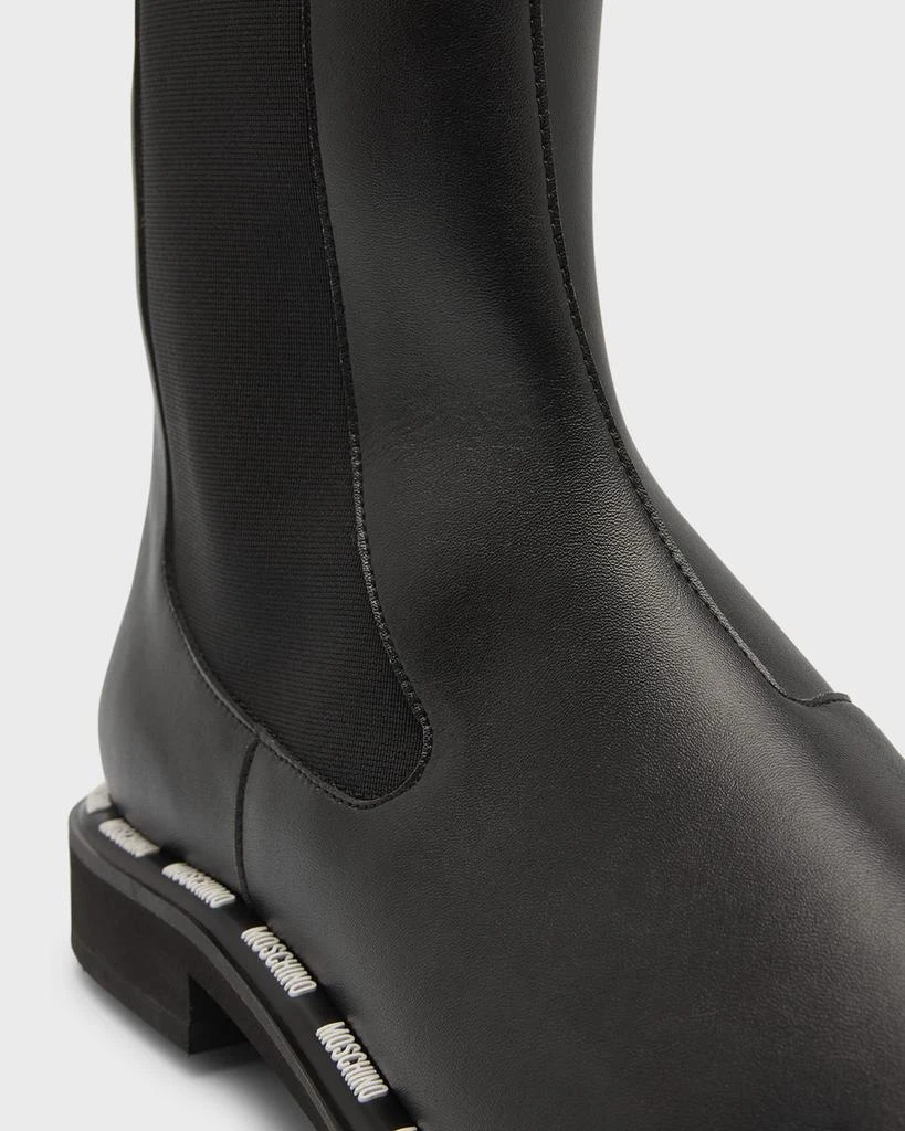 商品Moschino|Men's Leather Label Pull-On Boots,价格¥2659,第5张图片详细描述