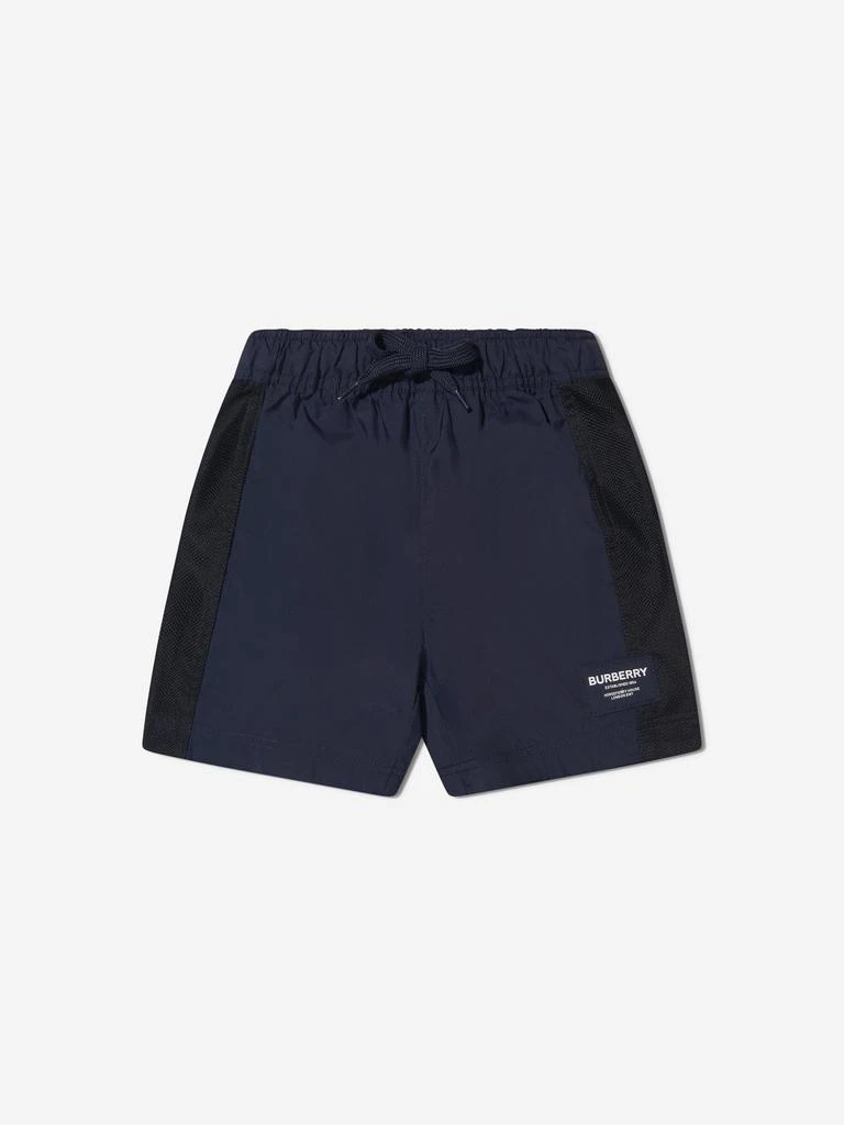 商品Burberry|Burberry Blue Baby Boys Logo Swim Shorts,价格¥1132,第1张图片