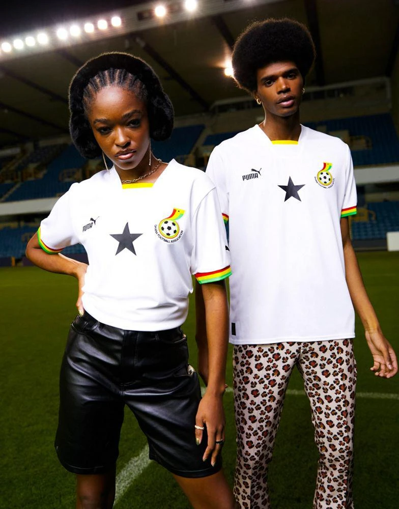 商品Puma|Puma Football Ghana World Cup 2022 unisex home shirt in white,价格¥674,第1张图片