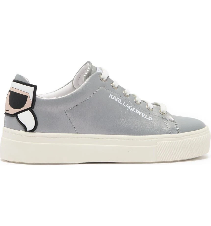 商品Karl Lagerfeld Paris|Chella Leather Logo Patch Sneaker,价格¥566,第3张图片详细描述