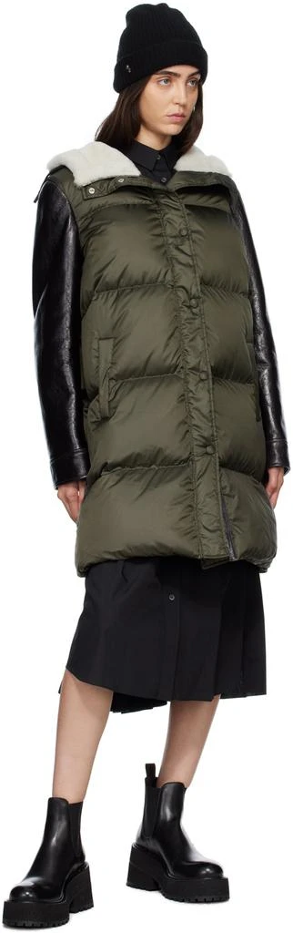 商品Yves Salomon|Khaki Quilted Down Jacket,价格¥4687,第4张图片详细描述