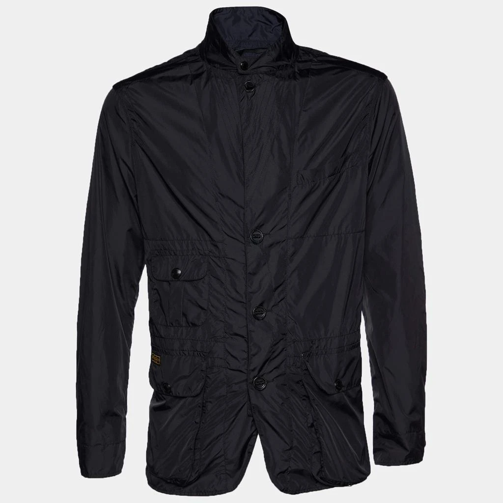 商品Ralph Lauren|Polo Ralph Lauren Black Synthetic Zip and Button Front Jacket L,价格¥1094,第1张图片