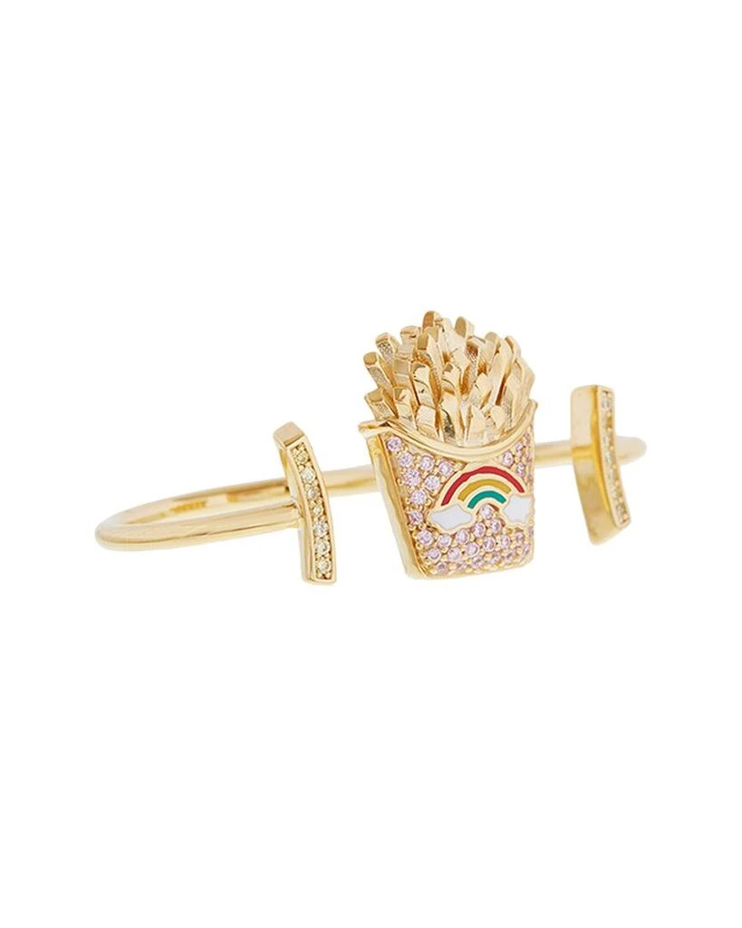 商品Judith Leiber|Judith Leiber 14K Over Silver CZ French Fries Ring,价格¥571,第2张图片详细描述