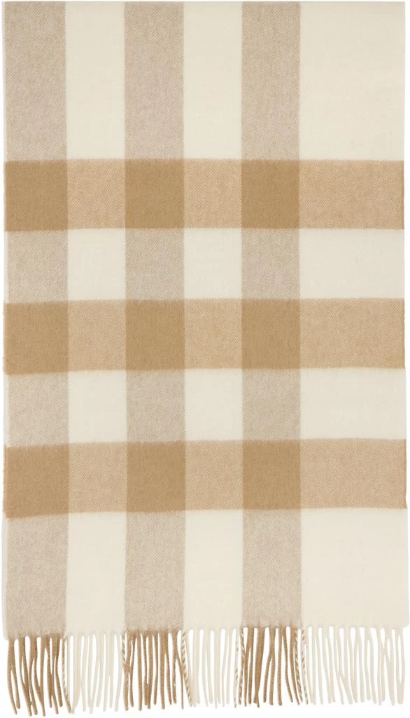 商品Burberry|Beige & Pink Cashmere Mega Check Scarf,价格¥5280,第1张图片