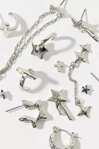 商品Urban Outfitters|Stars Are Blind Post & Hoop Earring Set,价格¥190,第1张图片