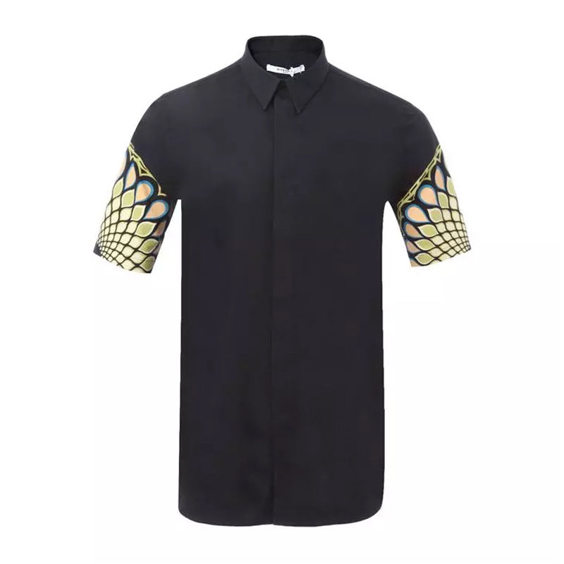 Givenchy 纪梵希 男士黑色短袖衬衫 17S6046361-001商品第1张图片规格展示