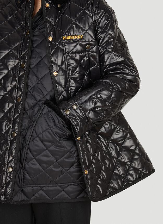 Quilted Jacket in Black商品第6张图片规格展示