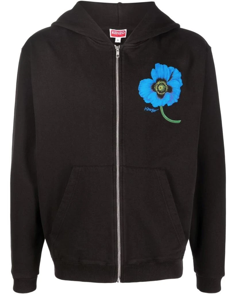 商品Kenzo|poppy zip hoodie black,价格¥3729,第1张图片