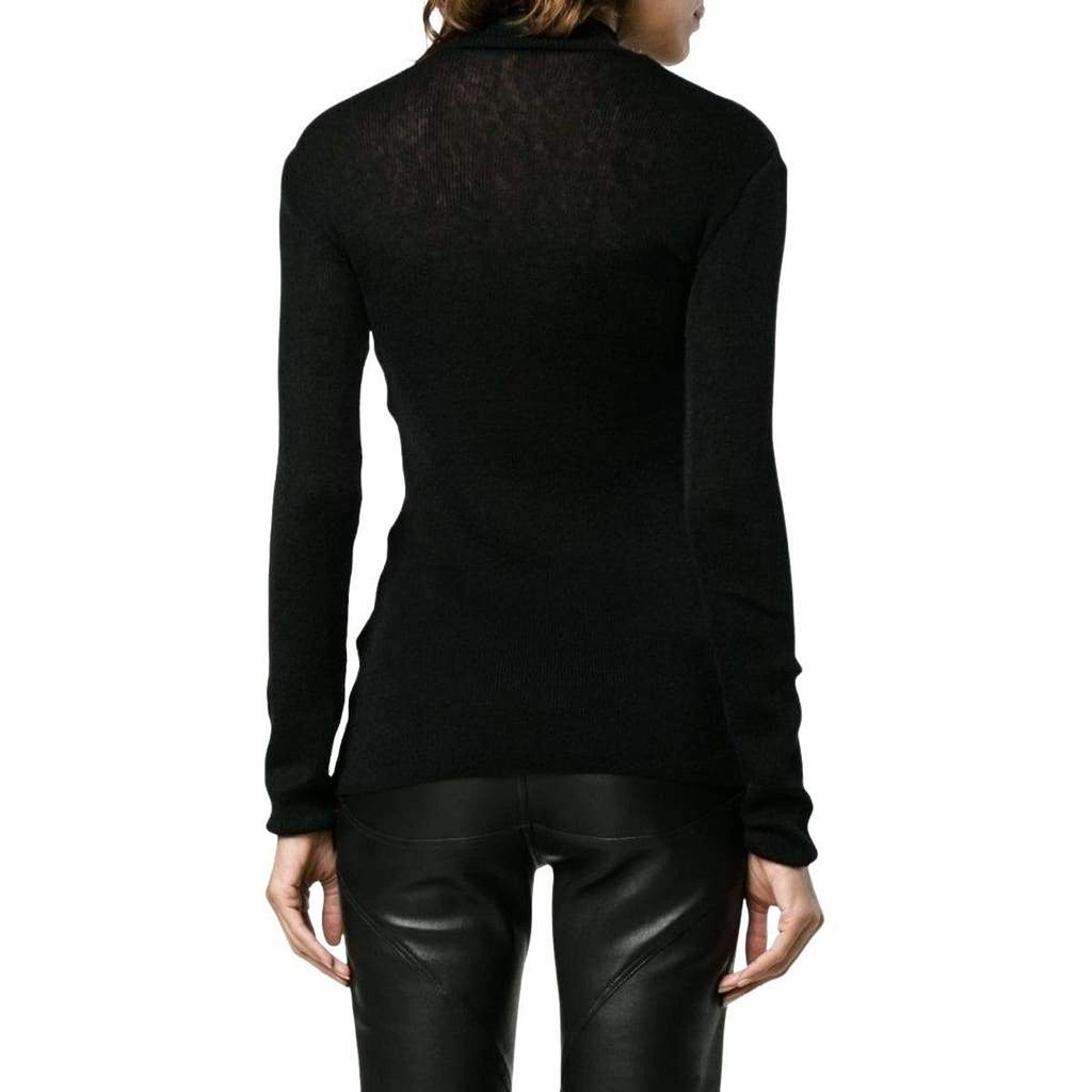 商品Balmain|Black Knit Turtleneck Fine Wool Sweater,价格¥7371,第6张图片详细描述