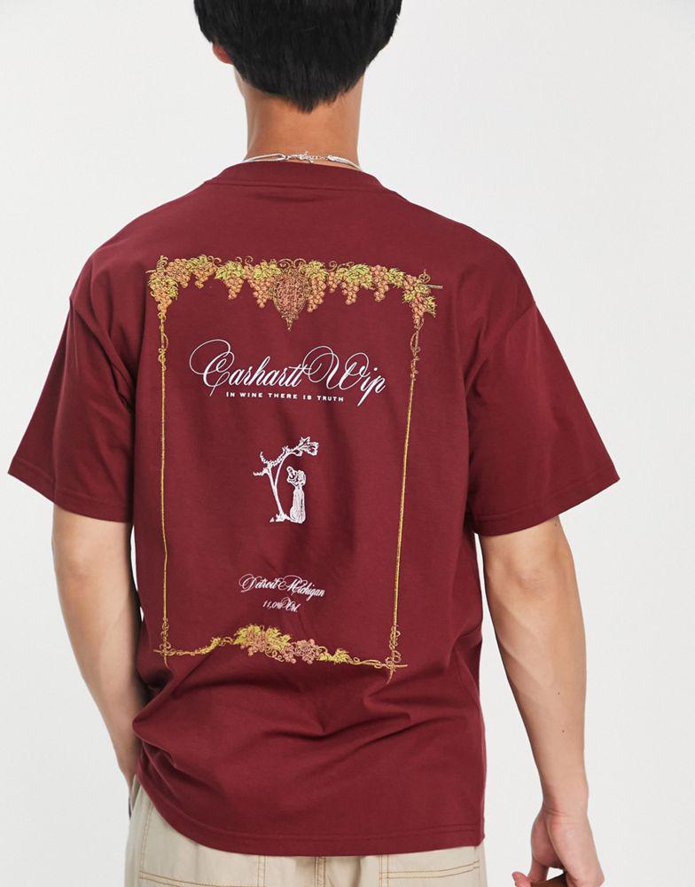 Carhartt WIP vino t-shirt in burgundy商品第2张图片规格展示