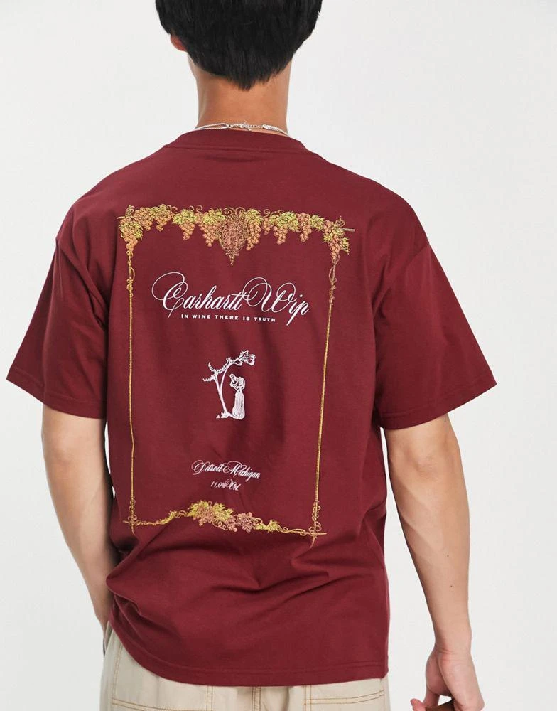 商品Carhartt WIP|Carhartt WIP vino t-shirt in burgundy,价格¥363,第2张图片详细描述