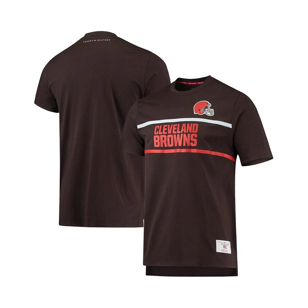 商品Tommy Hilfiger|Men's Brown Cleveland Browns The Travis T-shirt,价格¥452,第1张图片