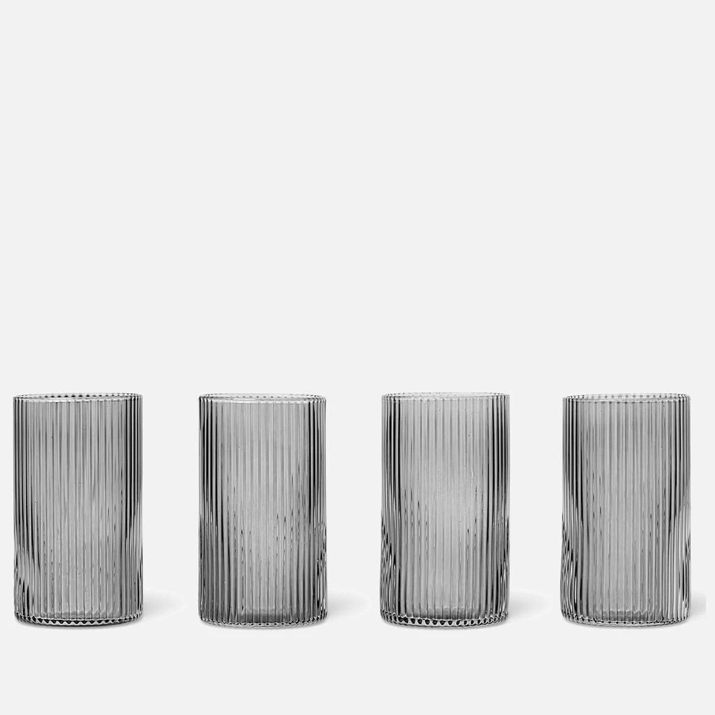 商品Ferm Living|Ripple Verrines - Set of 4 - Smoked Grey,价格¥315,第1张图片