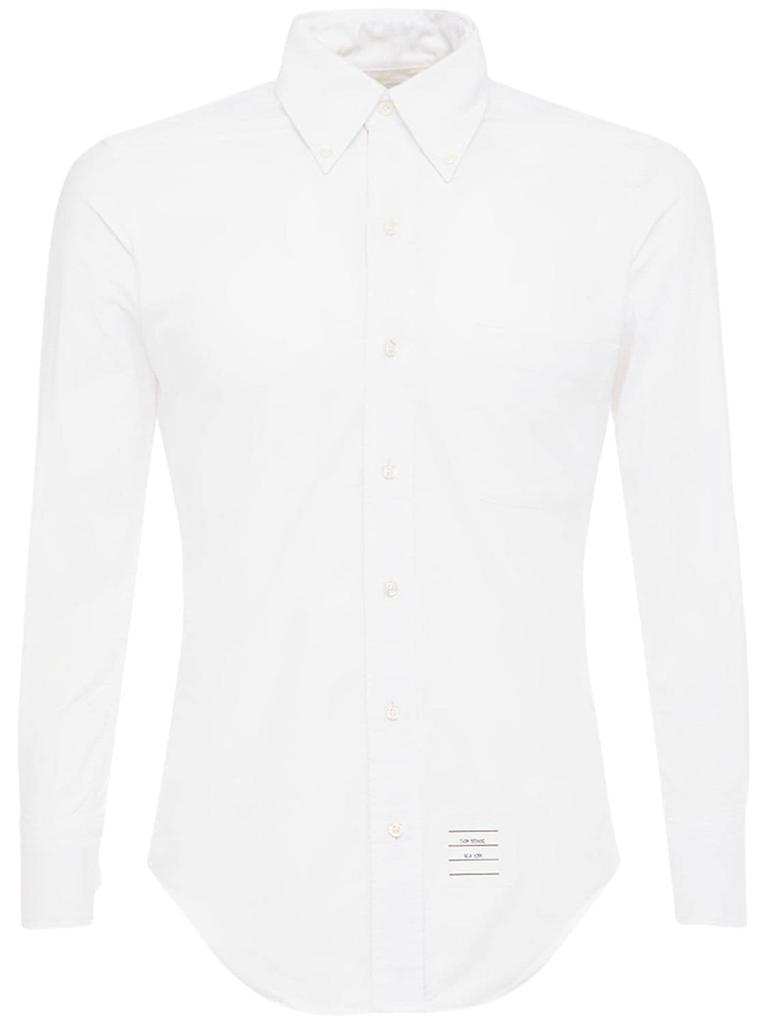 商品Thom Browne|Grosgrain Cotton Oxford Shirt,价格¥3131,第1张图片