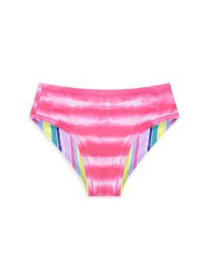 Little Girl's 2-Piece Reversible Tie-Dye Print Swimsuit 商品