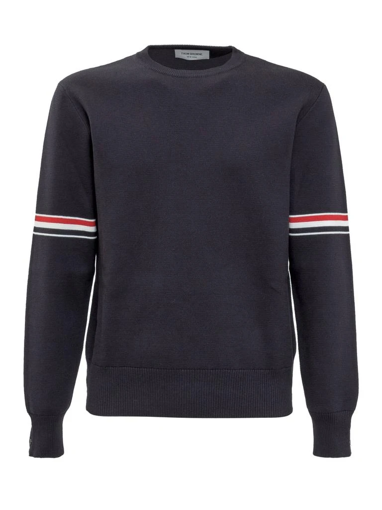 商品Thom Browne|Thom Browne Stripe Detailed Knitted Sweater,价格¥4441,第1张图片