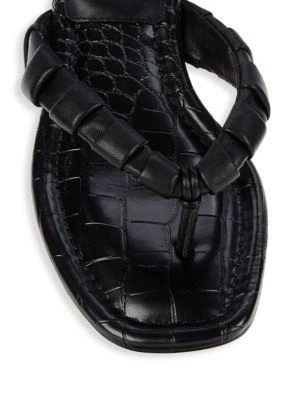 商品Sam Edelman|Jacinda Croc-Embossed Thong Sandals,价格¥225,第5张图片详细描述