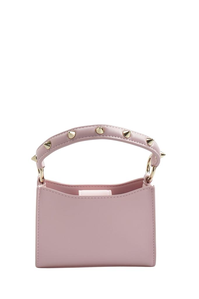 Women's Pink Faux Leather Shoulder Bag商品第3张图片规格展示