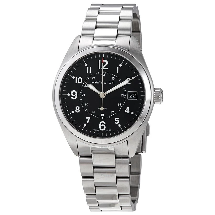 商品Hamilton|Khaki Field Black Dial Stainless Steel Men's Watch H68551933,价格¥3153,第1张图片