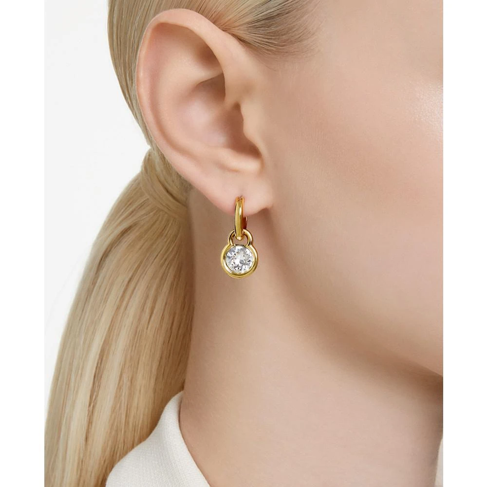 商品Swarovski|Gold-Tone Crystal Charm Dangle Hoop Earrings,价格¥942,第5张图片详细描述