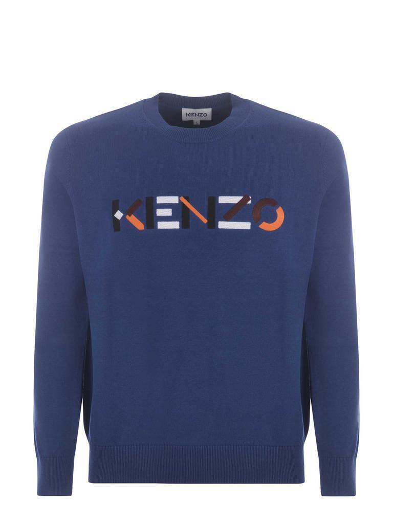 商品Kenzo|Kenzo Mens Ink Multicolor Logo Crewneck Sweater, Size Medium,价格¥1514,第1张图片