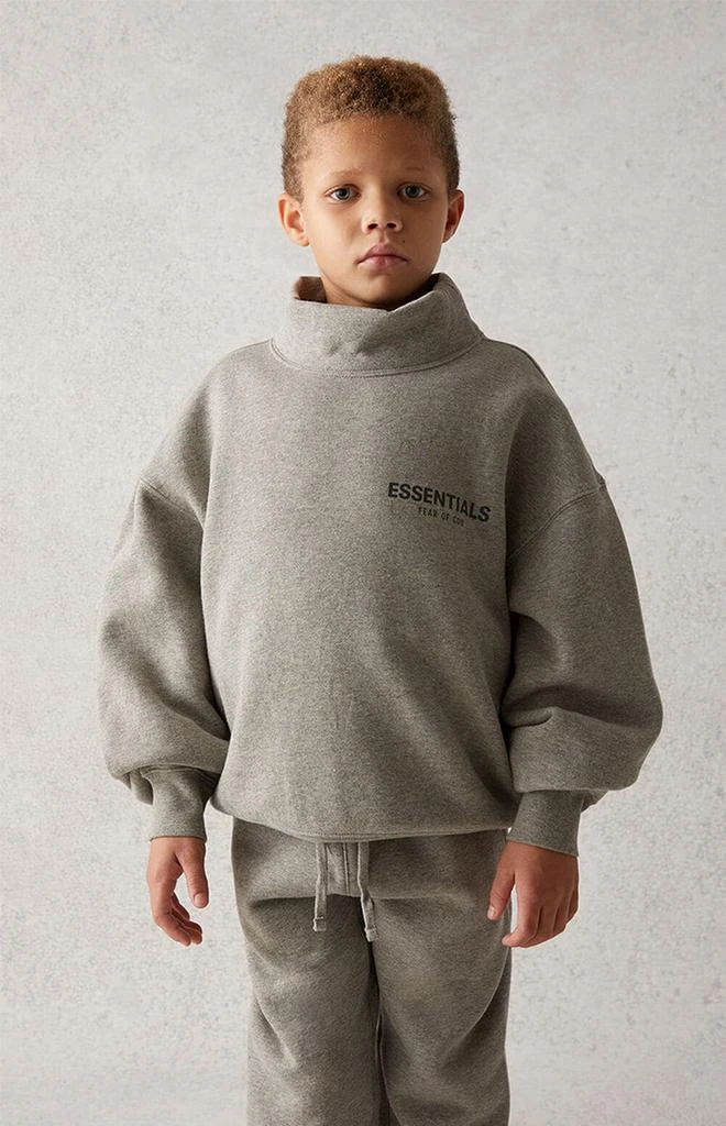 商品Essentials|Heather Oatmeal Mock Neck Sweatshirt,价格¥249,第2张图片详细描述